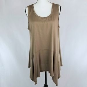 Sleeveless Shark Bite Hem